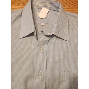 M30 Ketch Men's Light Blue Pin Stripe Dress Shirt Long Sleeved Tailored